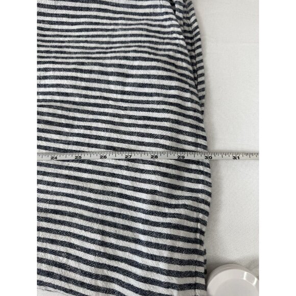 Old Navy Womens Linen Cami Dress XL Blue Striped Coastal Resortwear Cottagecore - Picture 7 of 8